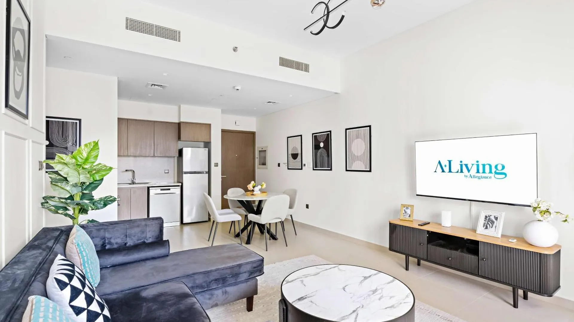 Апартаменты Aliving Elegant 1Br - Near Burj Khalifa & Dubai Mall Act One Act Two, Downtown